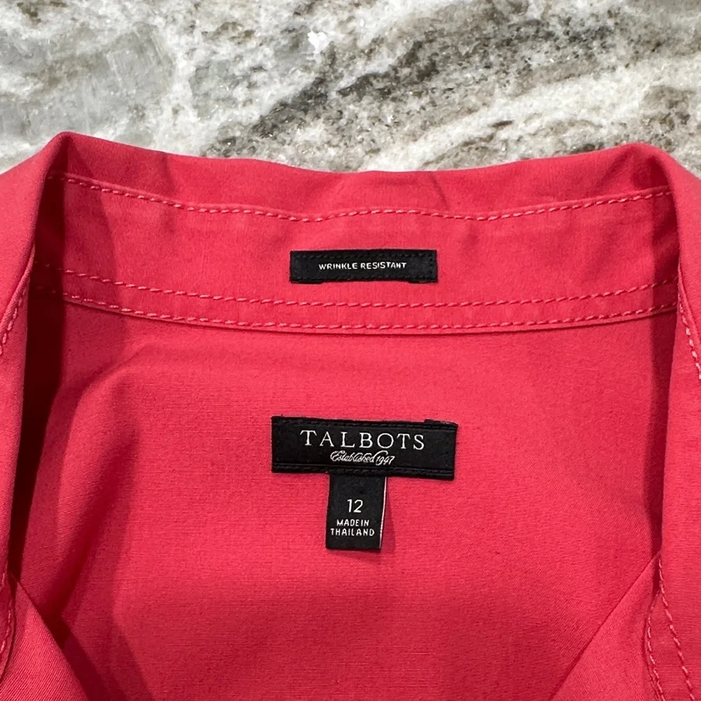 Talbots Coral Button-Down Shirt - Picture 4 of 4